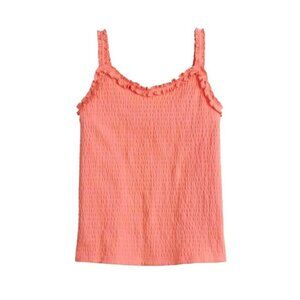 NEW Girls SO Ruffle Strap Textured Tank Top